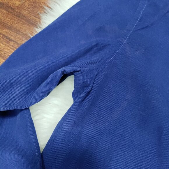 Ralph Lauren Black Label Tailored Fit Blue Corduroy Long Sleeve Shirt Men's 15 ½ - Picture 5 of 14